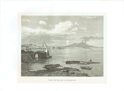 Veduta napoli vesuvio - napoli, da