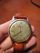 orologio Nicolet Watch 37 mm anni 40-50 17 rubis quadrante nido d'ape guilloché 