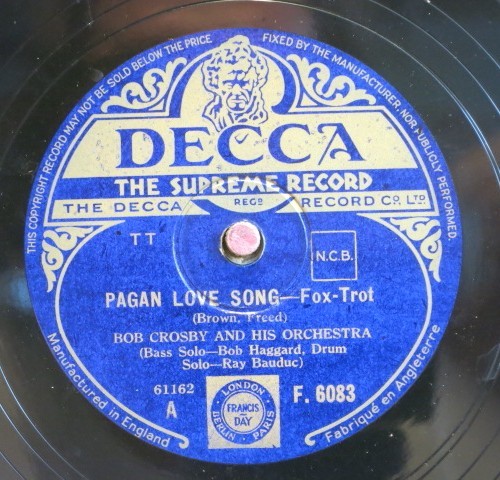 Bob crosby rpm pagan love - crosby,