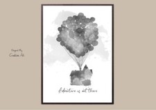 STAMPA ARTISTICA Disney Up illustrazione arte da parete regalo decorazione casa immagine disney citazione