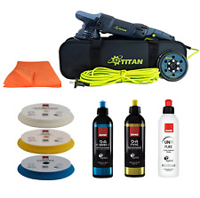 Kit Lucidatrice Rotorbitale Titan + Paste Abrasive Rupes 3x250 ml + 3 Pad Rupes