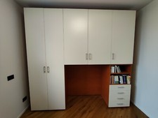 armadio a ponte 5 ante ciliegio e panna