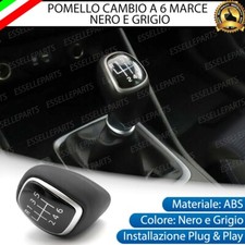 POMELLO LEVA CAMBIO A 6 MARCE NERO E GRIGIO IN ABS PER KIA SPORTAGE SL MK3
