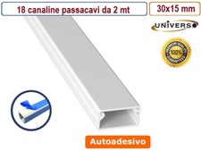 18 canaline passa cavo adesiva