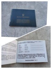 REVUE THOMMEN WATCH GUARANTEE PAPER BLANCK UNUSED GARANZIA CHRONOGRAPH UHREN