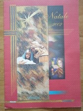 2002 folder filatelico Natale con 3 cartoline prima emissione e 2 francobolli