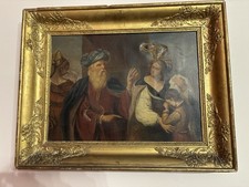 antico dipinto olio su tela