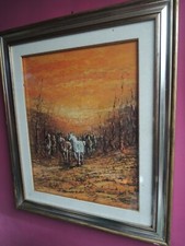 L68*-DE MITRI LEONZIO -CAVALLI -PIEMONTE TORINO 1977-NEOREALISTICA- TELA BOLAFFI