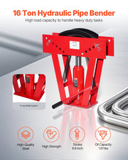 VEVOR Piegatubi Idraulico Manuale per Tubi in Rame 16 Tonnellate con 8 Matrici
