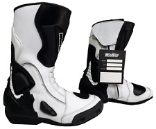 Stivali moto motociclista pelle protezioni anti torsione caviglia sliders pista