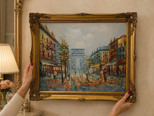 Dipinto olio firmato henri - dipinto, ad