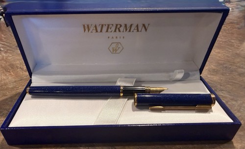 Waterman blue fountain - blue, 18k