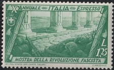 1932 Espresso Marcia su Roma 1,25 lire  nuovo linguellato MH