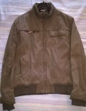 Giacca da volo Schott vintage marrone caramello bomber 46 L