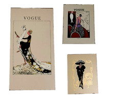 QUADRI VINTAGE! VOGUE 3 STAMPE SU SPECCHIO, VETRO. DECOR LIBERTY, COLLEZIONISMO.