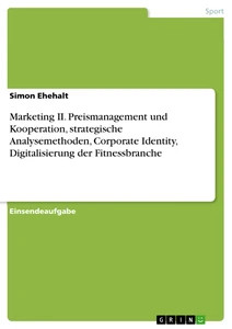 Marketing preismanagement - ii.,
