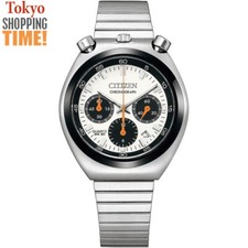 Orologio Uomo Cronografo Citizen AN3660-81A Bullhead Record Label Tsuno Quadrante Bianco