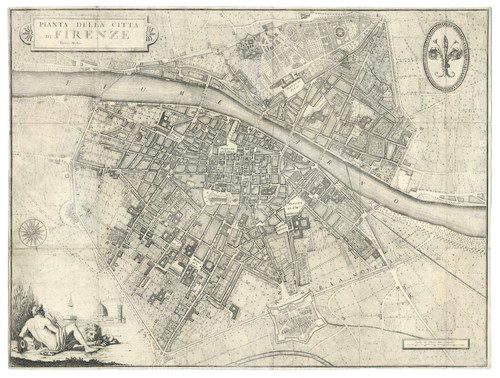 Mappa antica pianta della - "pianta,
