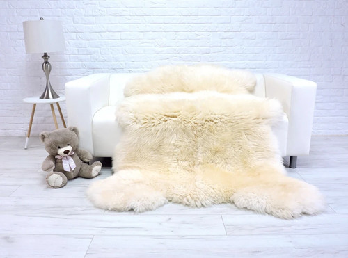 Bianco orso pelle tappeto - ",