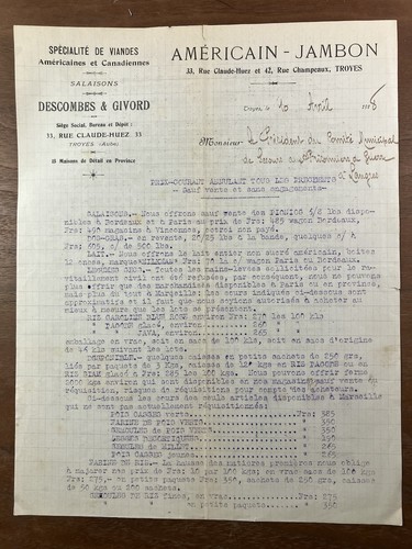 Langres nel 1916 - langres, lettere