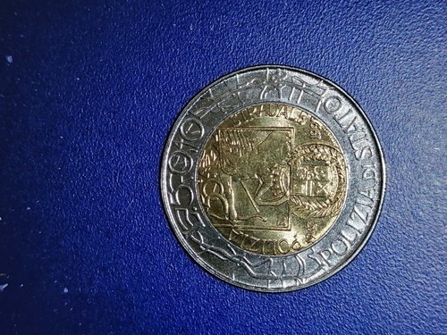 Moneta 500 lire polizia - moneta,