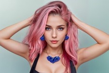 Orecchini con perline, pendente, parure blu, gioiello burlesque