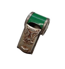 *HH* Antico Fischietto Japan Aquila Metallo Sonaglio Whistle Giapponese Eagle