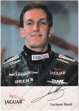 Jaguar Racing Pilota automobilistico Formula 1 Luciano BURTI Cartoncino