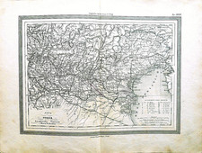 Mappa antica Lombardia Venezia Tridentina Italia - Atlante geografico Marmocchi