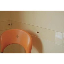 PARACOLPI BATTISEDIA VETRO SINTETICO - POLISTIROLO TRASP. CM 80X12 CON FORI +...