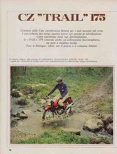 advertising Pubblicità TEST MOTO CZ TRAIL 175 1972-REGOLARITA ENDURO  EPOCA