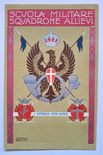 CARTOLINA POSTALE MILITARE SCUOLA MILITARE SQUADRONE ALLIEVI. PRIMI '900.