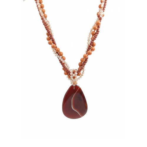 Collana etnica con agata - collana,