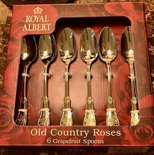 ROYAL ALBERT OLD COUNTRY ROSES SET DI 6 CUCCHIAI DA POMPELMO