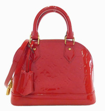 Borsa a mano Louis Vuitton Alma BB Monogram Vernis Red M90174 in pelle verniciata 2 vie
