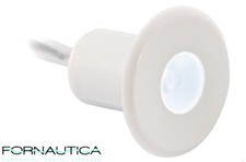 LUCE DI CORTESIA SEGNAPASSI A LED TONDO 12V STAGNO Ø28MM LUCE BIANCA 