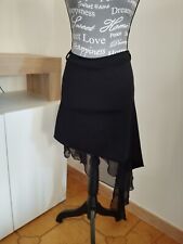 gonna nera tg. S asimmetrica con coda in tulle poliestere moda fashion elegante