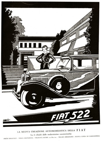 Pubblicita 1931 fiat 522 6 - 1931,