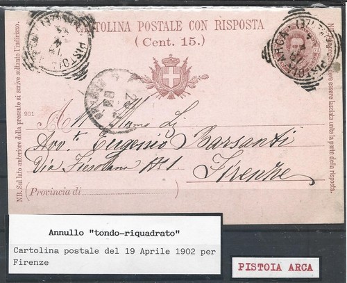 1902 intero postale - 7,5c, da