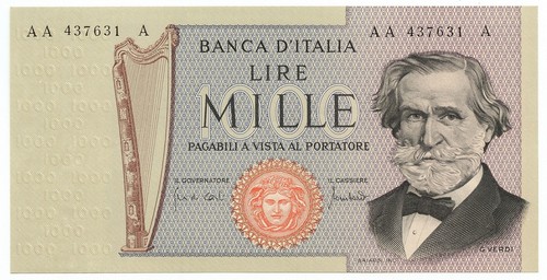1000 lire giuseppe verdi - 1000,
