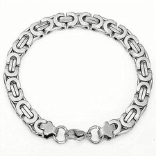Uomo bracciale argento acciaio - uomo,
