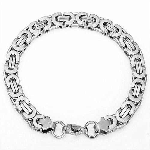 Uomo bracciale argento acciaio - argento,