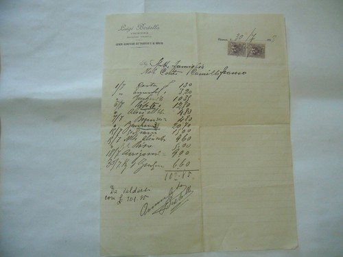 Advertising invoice food - advertising,