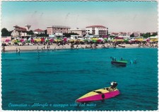 CESENATICO - FORLI' - ALBERGHI E SPIAGGIA VISTI DAL MARE - VIAGG. 1961 -12734-