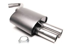 Scarico sportivo 2x76 mm per BMW E90 E91 berlina station wagon 316i 318i 320i 318D 320D + ABE