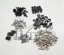KIT VITI CARENE COMPLETE X HONDA CBR 600RR 03/06 BULLONERIA FAIRING BOLT ARGENTO