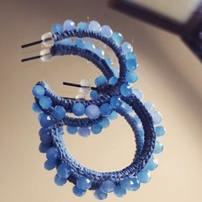 Orecchini A Cerchio Azzurri