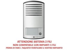 BTICINO terraneo 342911 2 fili pulsantiera audio 2 FILI con 1 tasto di chiamata