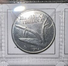10 Lire del 1974 REPUBBLICA ITALIANA Spighe e aratro
