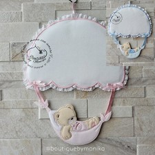 Fiocco nascita da ricamare in